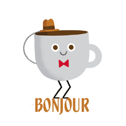 Gif animé bonjour café